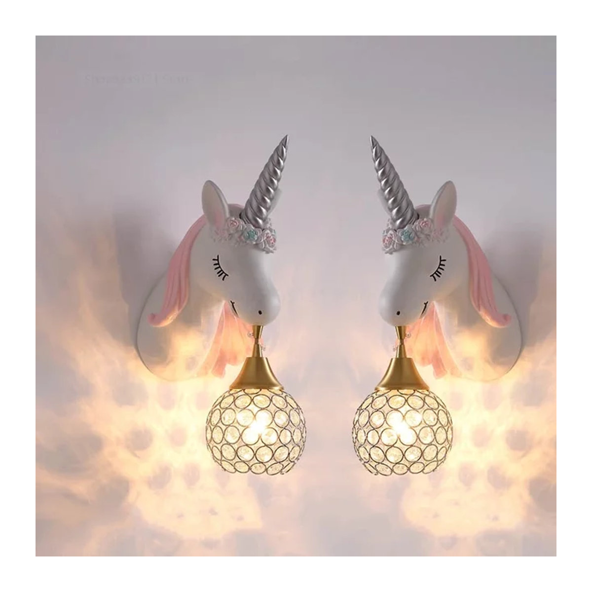 Lava Corki Einhorn Wandleuchte in Weiß im modernen skandinavischen Design für Kinderzimmer und Schlafzimmer - Bild 1