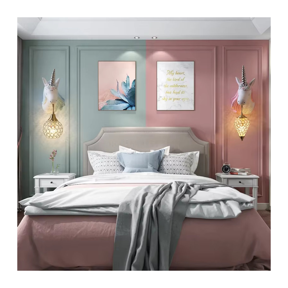 Lava Corki Einhorn Wandleuchte in Weiß im modernen skandinavischen Design für Kinderzimmer und Schlafzimmer - Bild 2