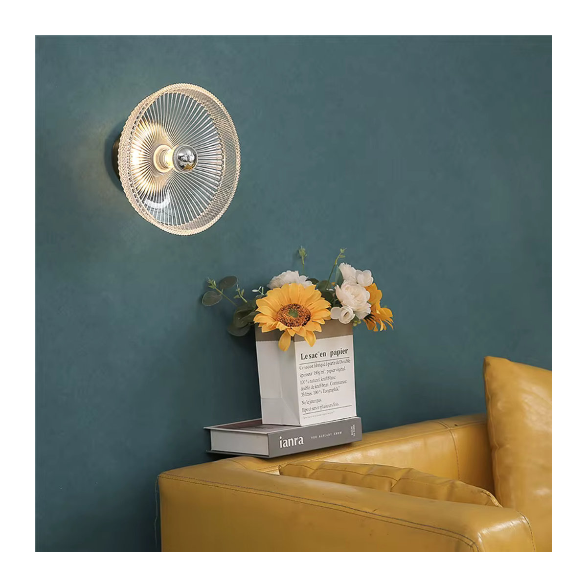 Lava Corki LED Glas Wandlampe im modernen skandinavischen Design für Wohnzimmer Schlafzimmer und Hotel - Bild 2