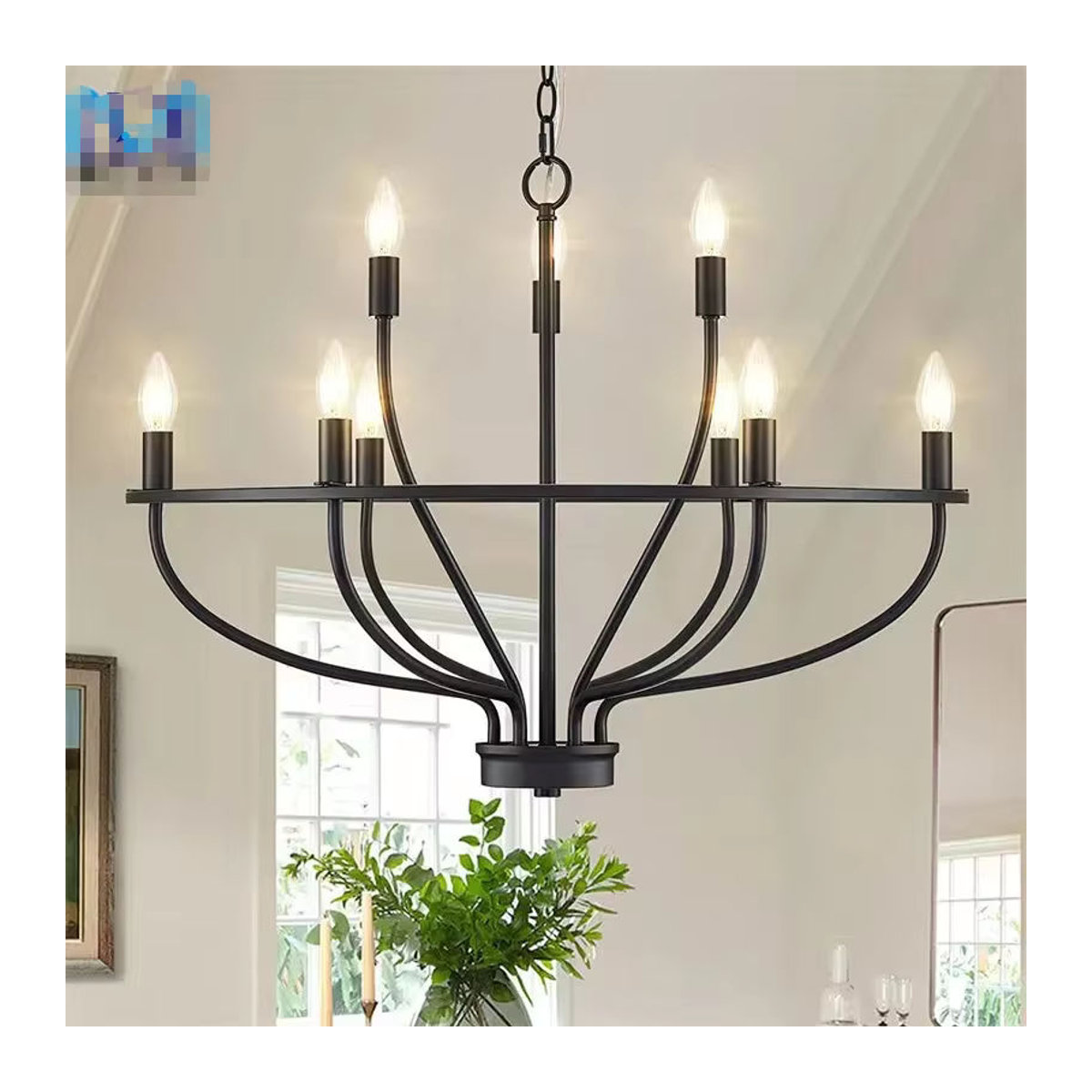 Lava Corki LED Kronleuchter im Industrial Design aus Metall, Schwarz - Bild 3