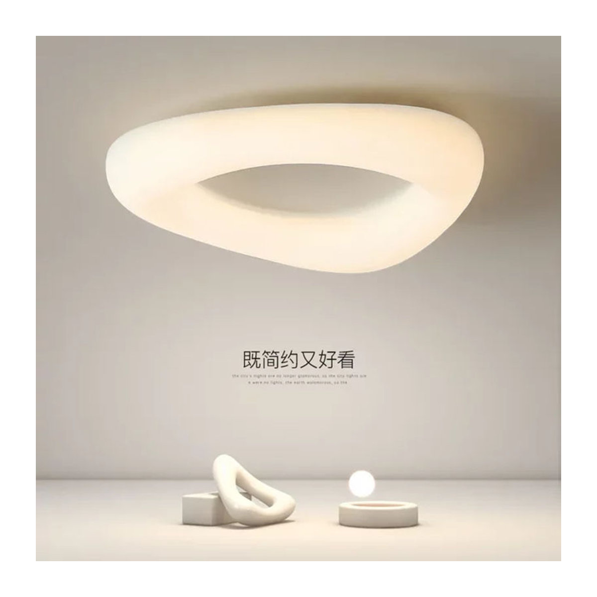 Lava Corki LED Pendelleuchte in Weiß, minimalistisches Design aus Acryl für Schlafzimmer, Esszimmer oder Arbeitszimmer - Bild 1