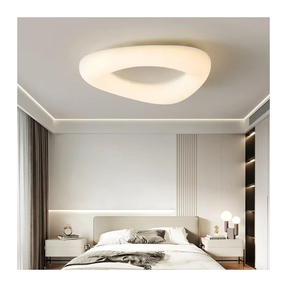 Lava Corki LED Pendelleuchte in Weiß, minimalistisches Design aus Acryl für Schlafzimmer, Esszimmer oder Arbeitszimmer - Bild 3