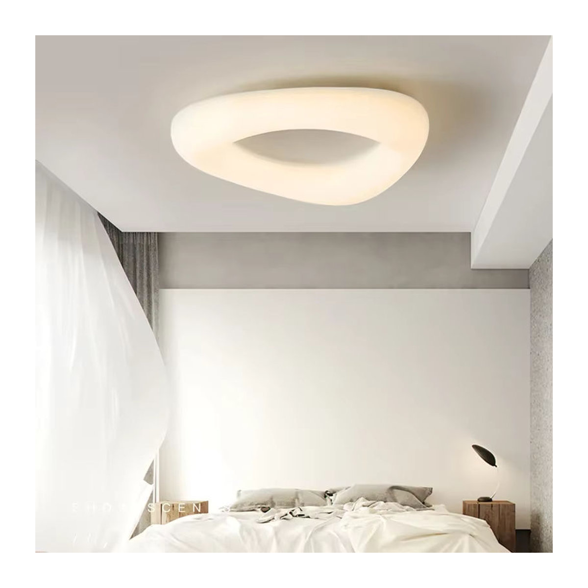Lava Corki LED Pendelleuchte in Weiß, minimalistisches Design aus Acryl für Schlafzimmer, Esszimmer oder Arbeitszimmer - Bild 4