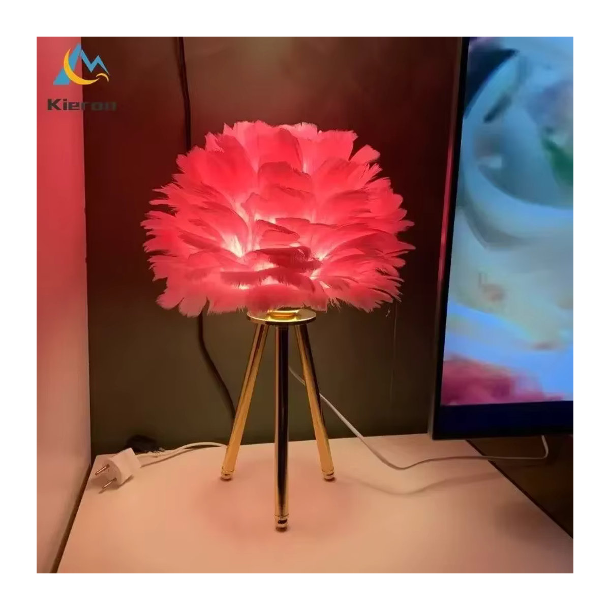 Lava Corki LED Tischlampe im Nordic Modern Design aus Metall in Rosa - Bild 1
