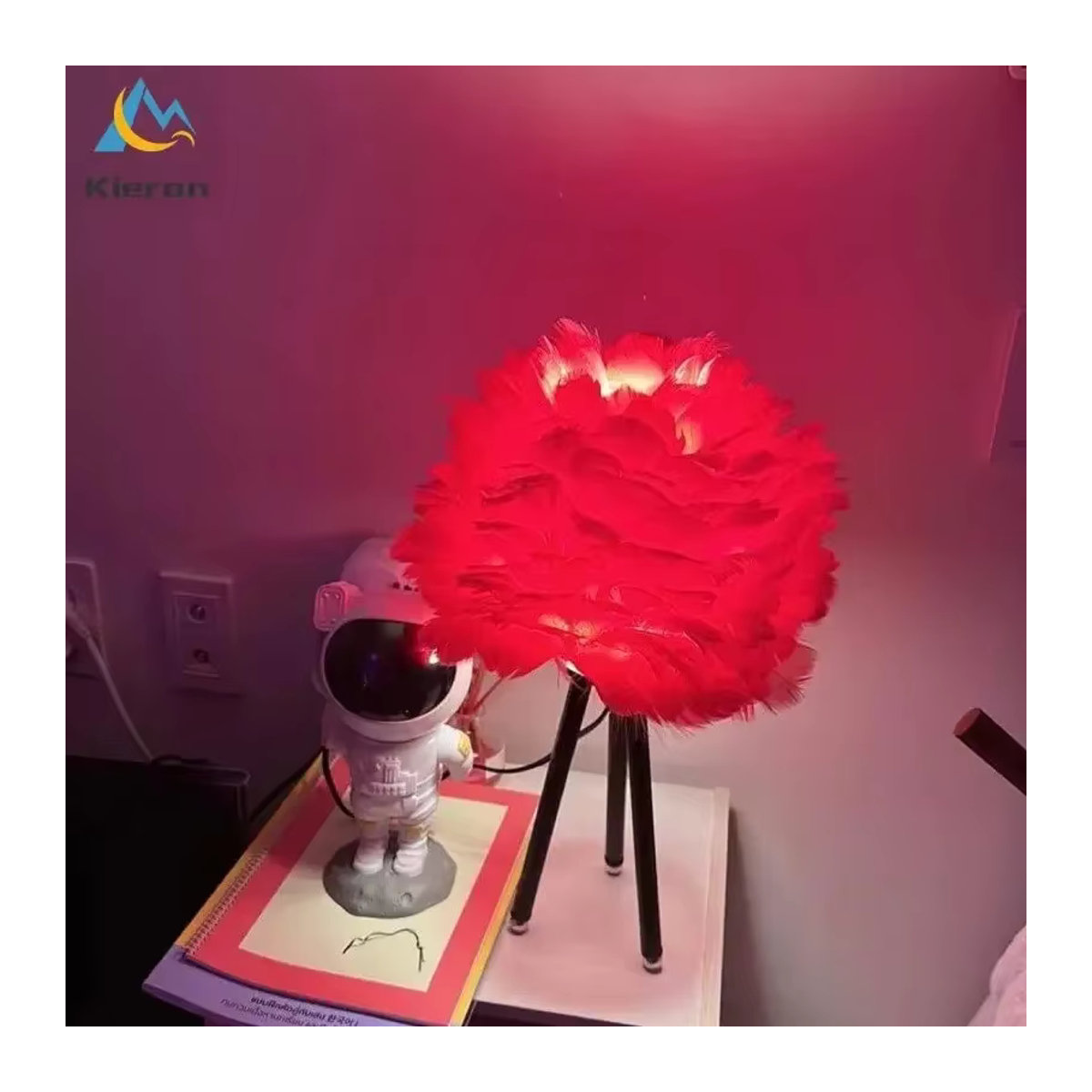Lava Corki LED Tischlampe im Nordic Modern Design aus Metall in Rosa - Bild 3
