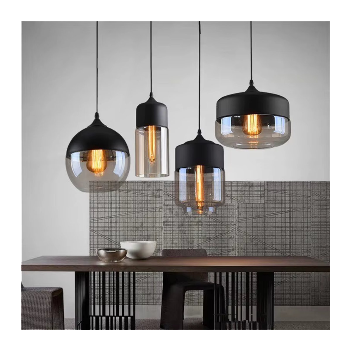 Lava Corki Pendelleuchte aus Glas in Schwarz im modernen skandinavischen Design - Bild 3