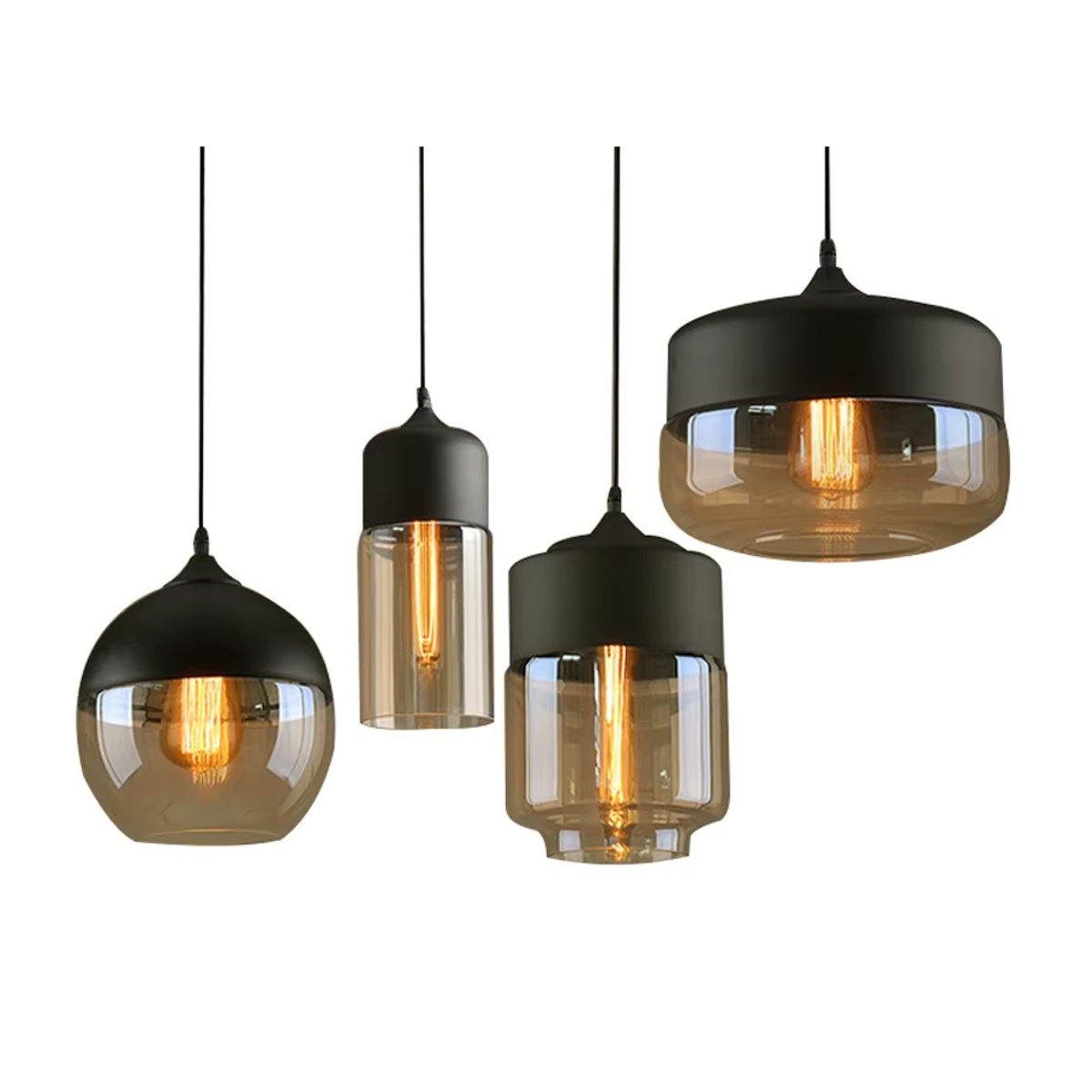 Lava Corki Pendelleuchte aus Glas in Schwarz im modernen skandinavischen Design - Bild 5