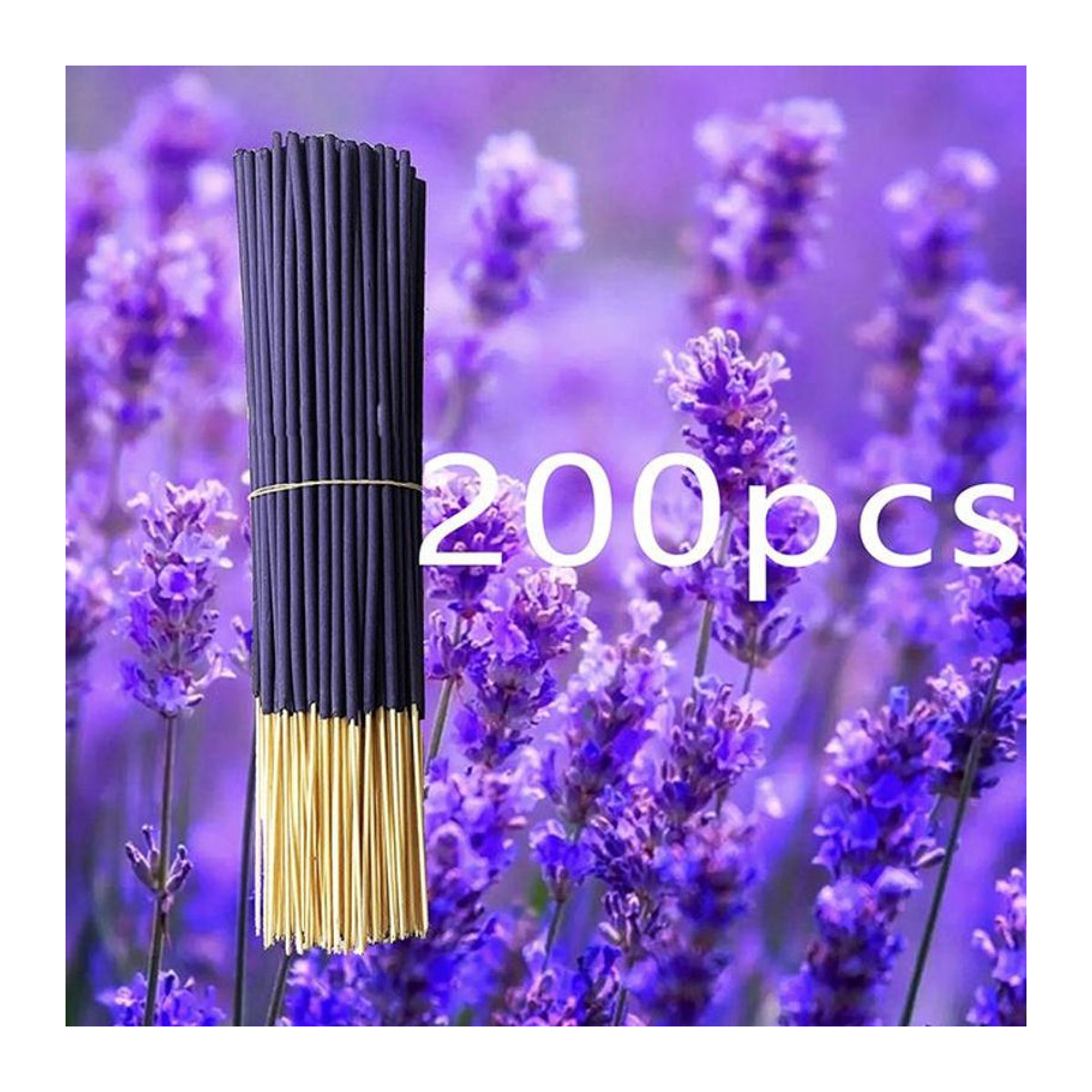 Lavendel Aromatherapie Holzstäbchen aus Bambus in Lila für Heimdekoration und Spa-Atmosphäre, 22 Stück - Bild 1