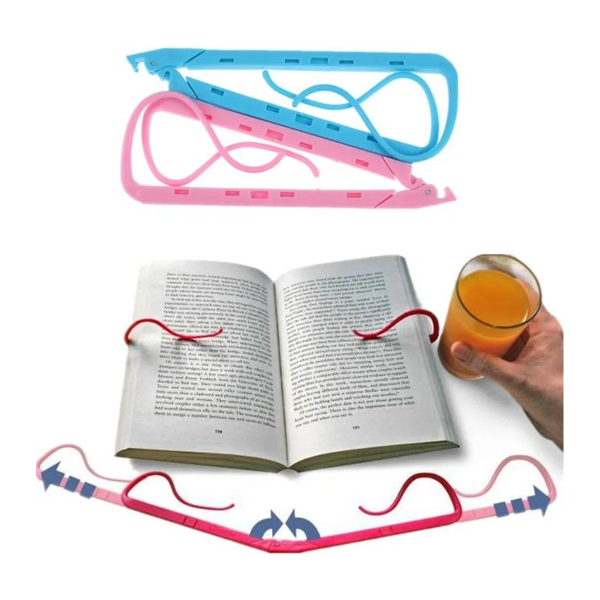 Lazy Leisure Dekorative Buchstützen und Lesezeichen aus Kunststoff in Pink und Mehrfarbig - Bild 1