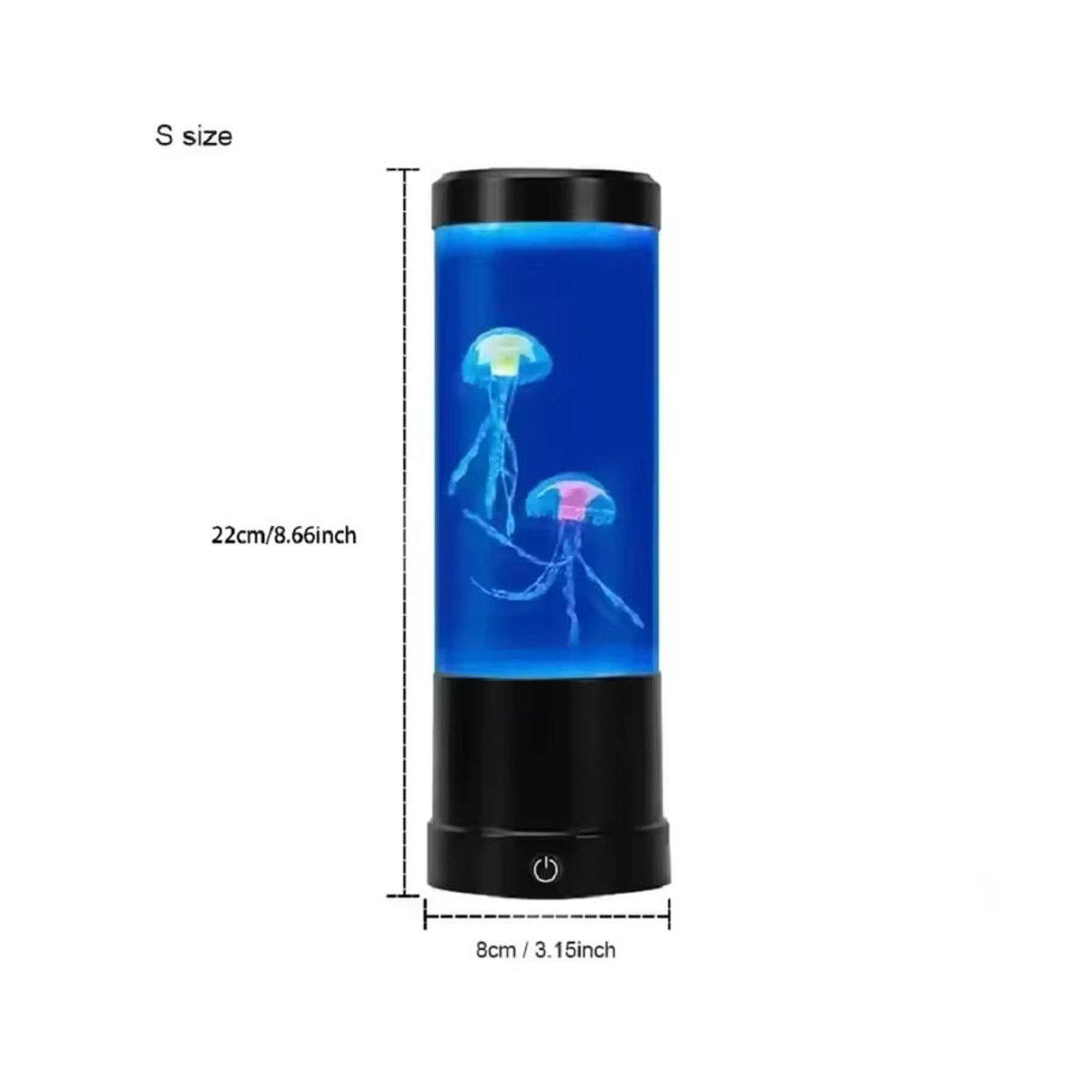 LAZZ HARR LED Quallenlampe mit 7 wechselbaren Farben als moderne Nachttischlampe in Schwarz und Bunt, USB- und batteriebetrieben - Bild 1