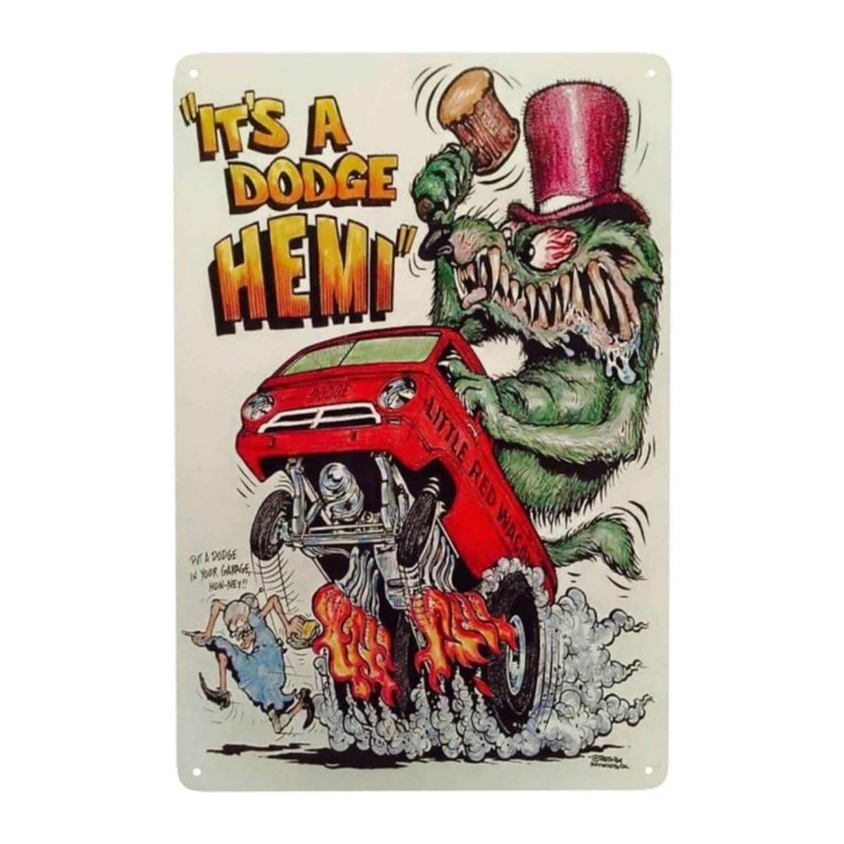 Lbhsmn Metallschild Super Vegas Snooze Ya Lose Rat Fink Monster Design für die Garage, mehrfarbig - Bild 1