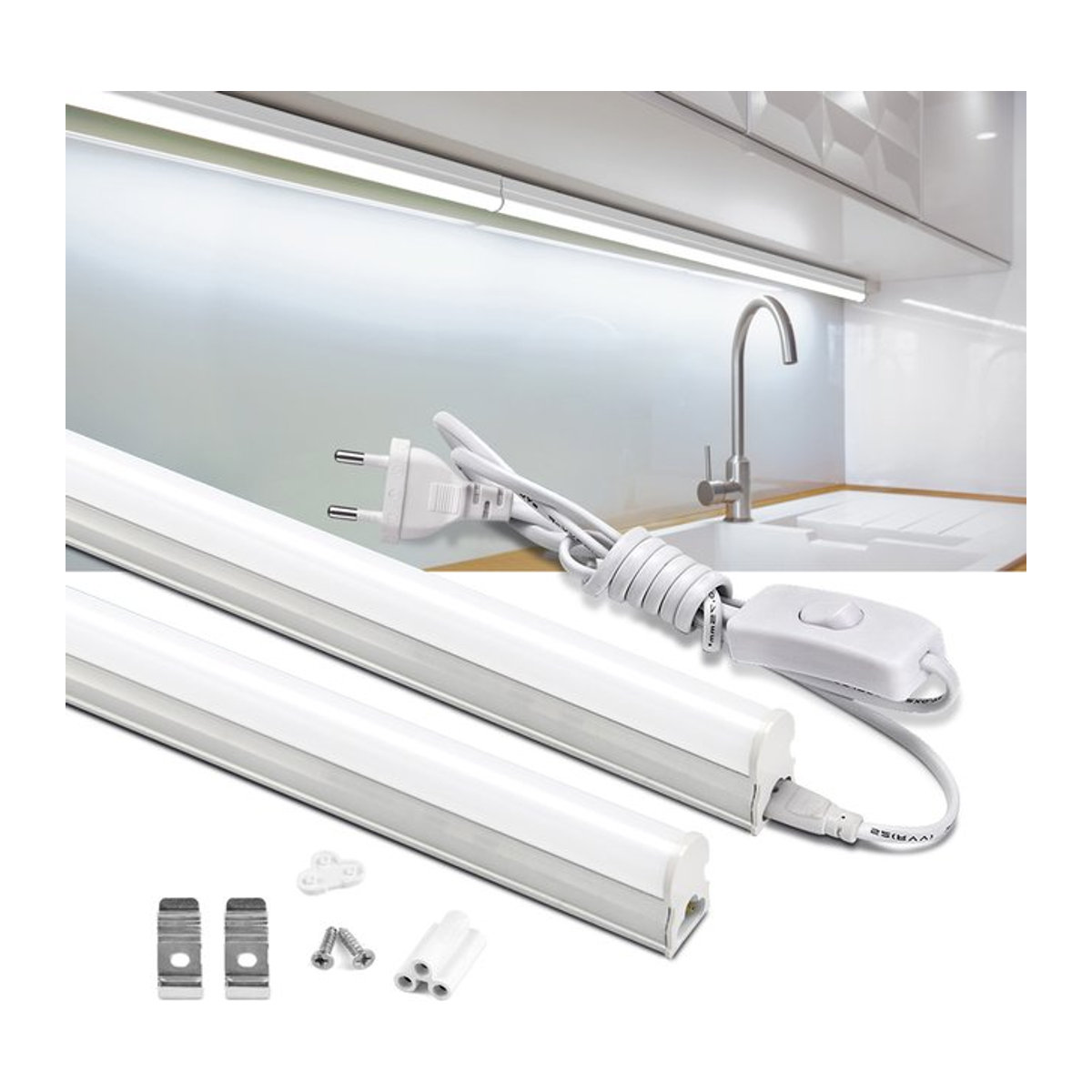 Lcamaw T5 LED Röhre Warmweiß 6 W, Länge: 30 cm - Bild 1