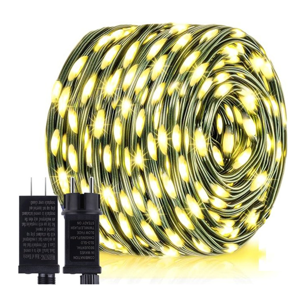 Lcamaw Warmweiße RGB-LED-Lichterkette aus Lederdraht für Weihnachtsdekoration und Gartendekoration, DC24V - Bild 1