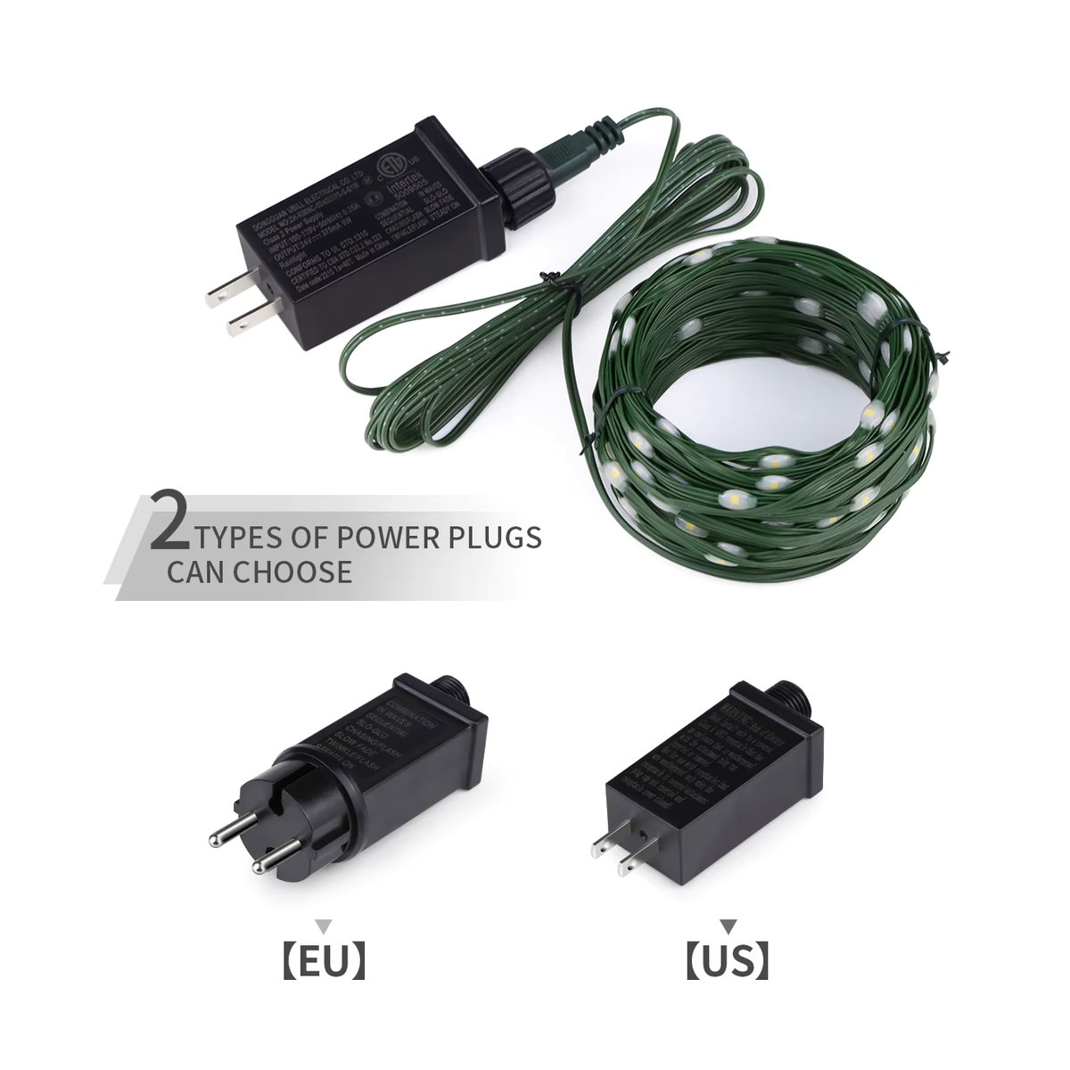 Lcamaw Warmweiße RGB-LED-Lichterkette aus Lederdraht für Weihnachtsdekoration und Gartendekoration, DC24V - Bild 3