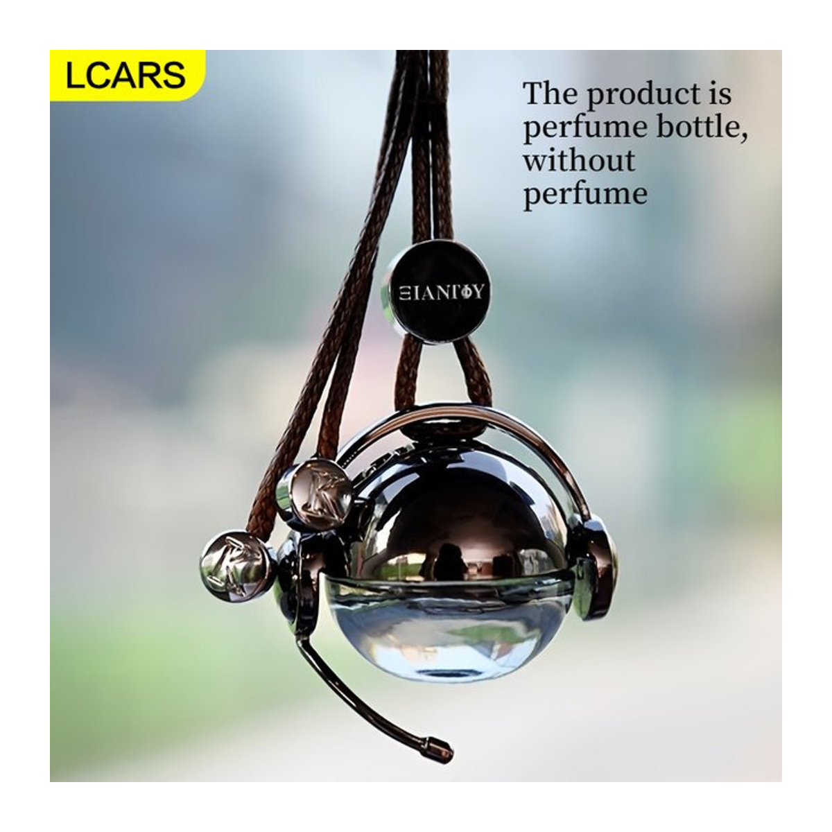 Lcars Auto-Aroma-Diffusor-Anhänger in Silber, Kopfhörer-Design aus Metall und Glas zur Verwendung mit eigenen Duftölen - Bild 1