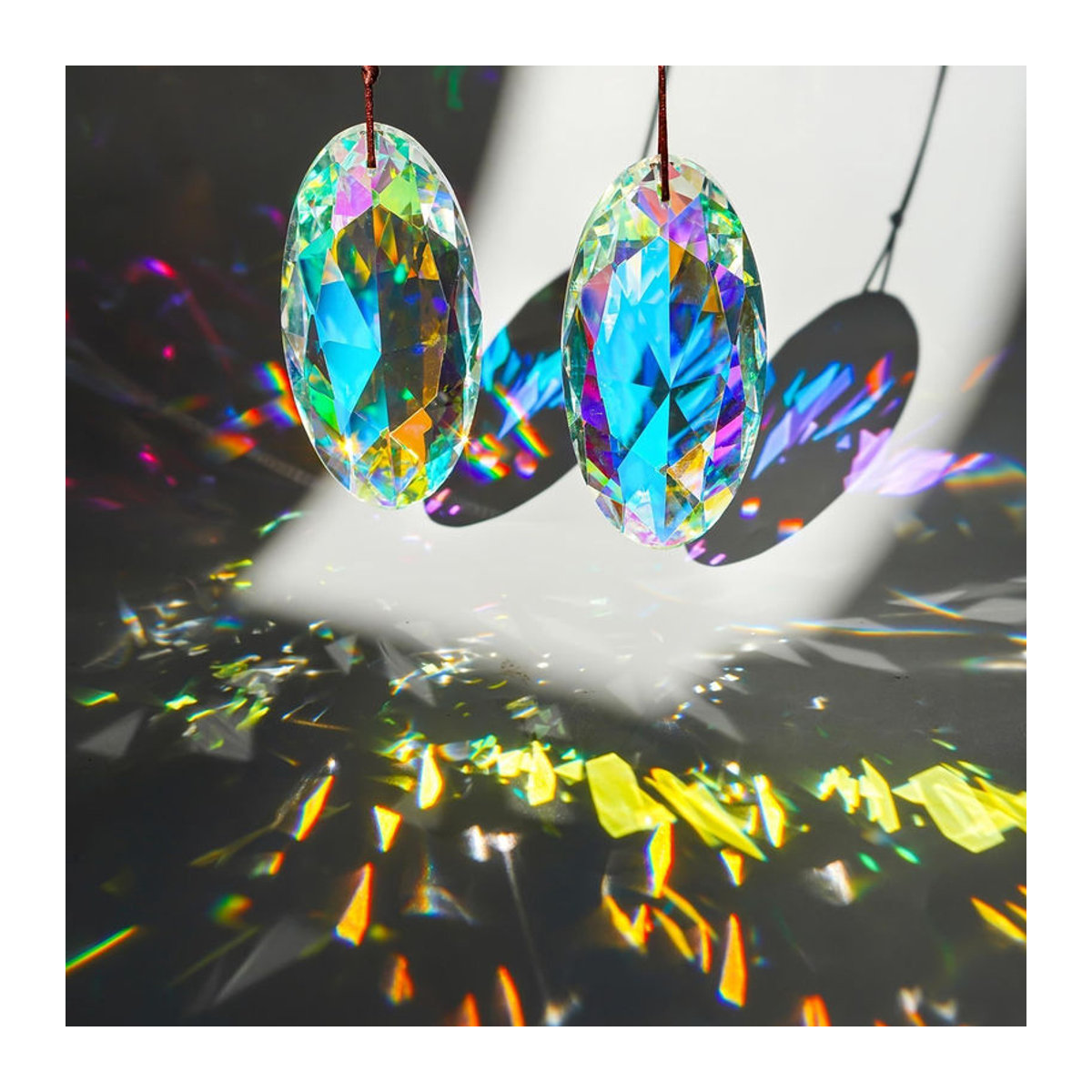 LChome Prisma Glas-Hänger für Regenbogeneffekte, mehrfarbige geometrische Fensterdekoration - Bild 4