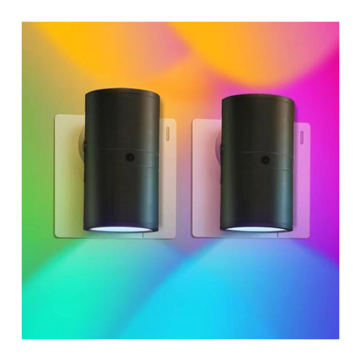 LCMKR LED-Nachtlicht mit Lichtsensor und RGB Farbwechsel, Schwarz und Bunt, minimalistisches Design für Kinder und Heimdekoration - Bild 1