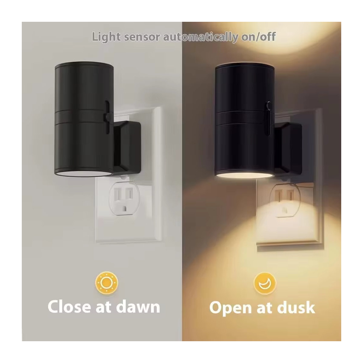 LCMKR LED-Nachtlicht mit Lichtsensor und RGB Farbwechsel, Schwarz und Bunt, minimalistisches Design für Kinder und Heimdekoration - Bild 5