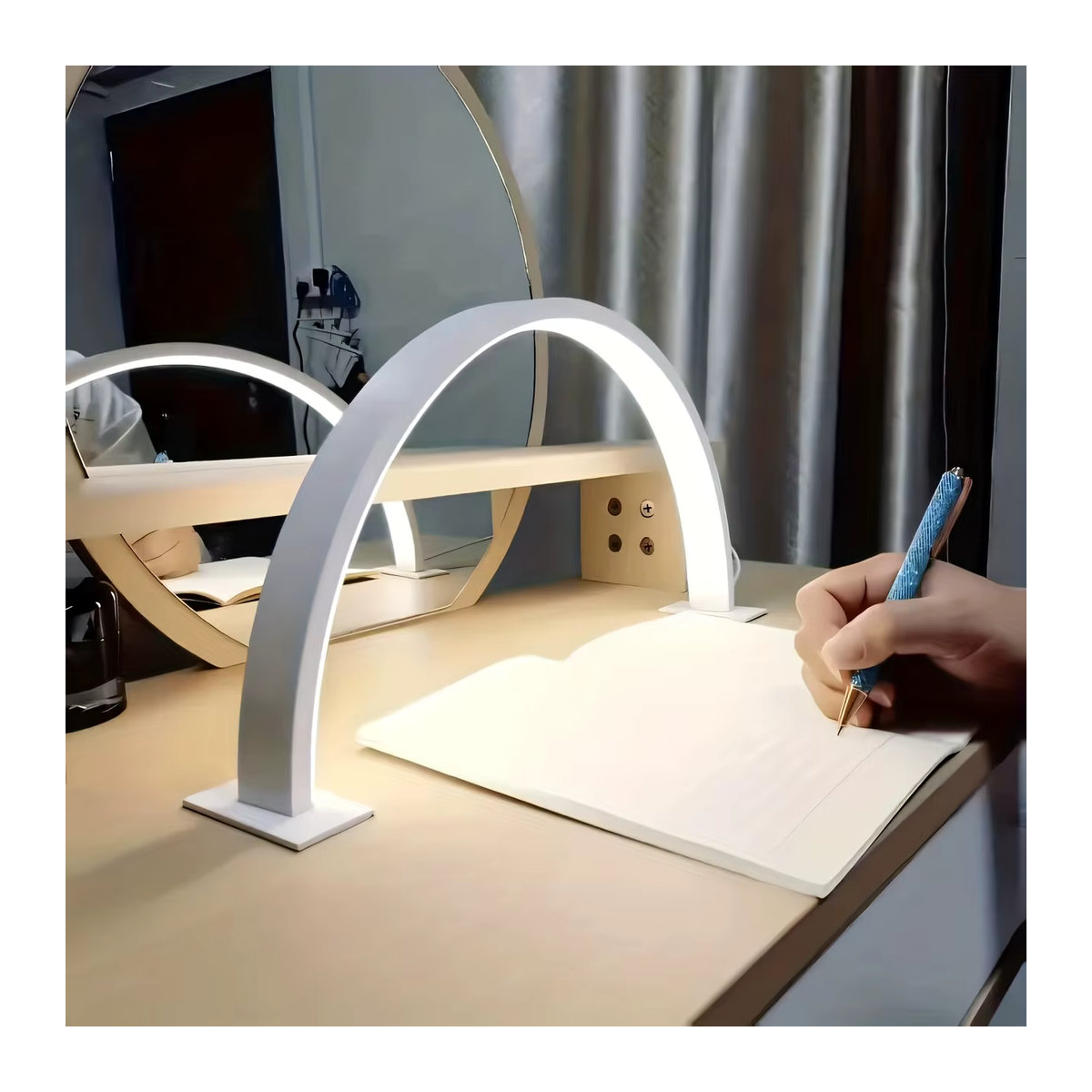 LCMKR LED Tischlampe in Rosa mit 10 Helligkeitsstufen für Nagelstudio, Büro und Stickerei - Bild 5