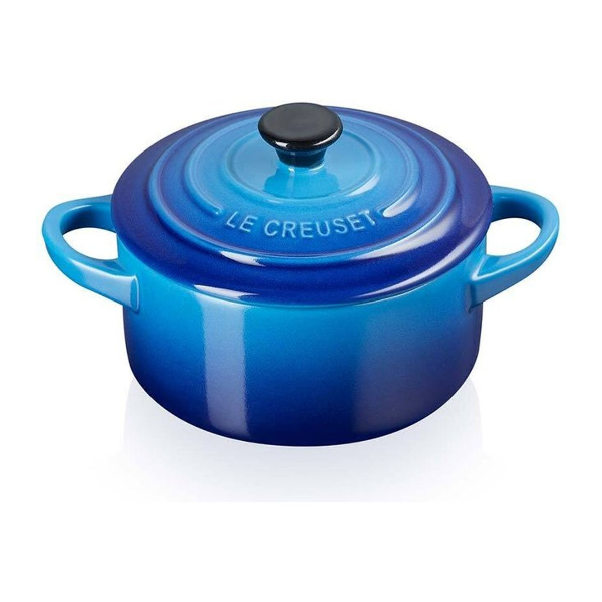 Le Creuset Mini Cocotte aus Steinzeug in Azure Blau, Durchmesser: 10 cm, Höhe: 5 cm - Bild 2