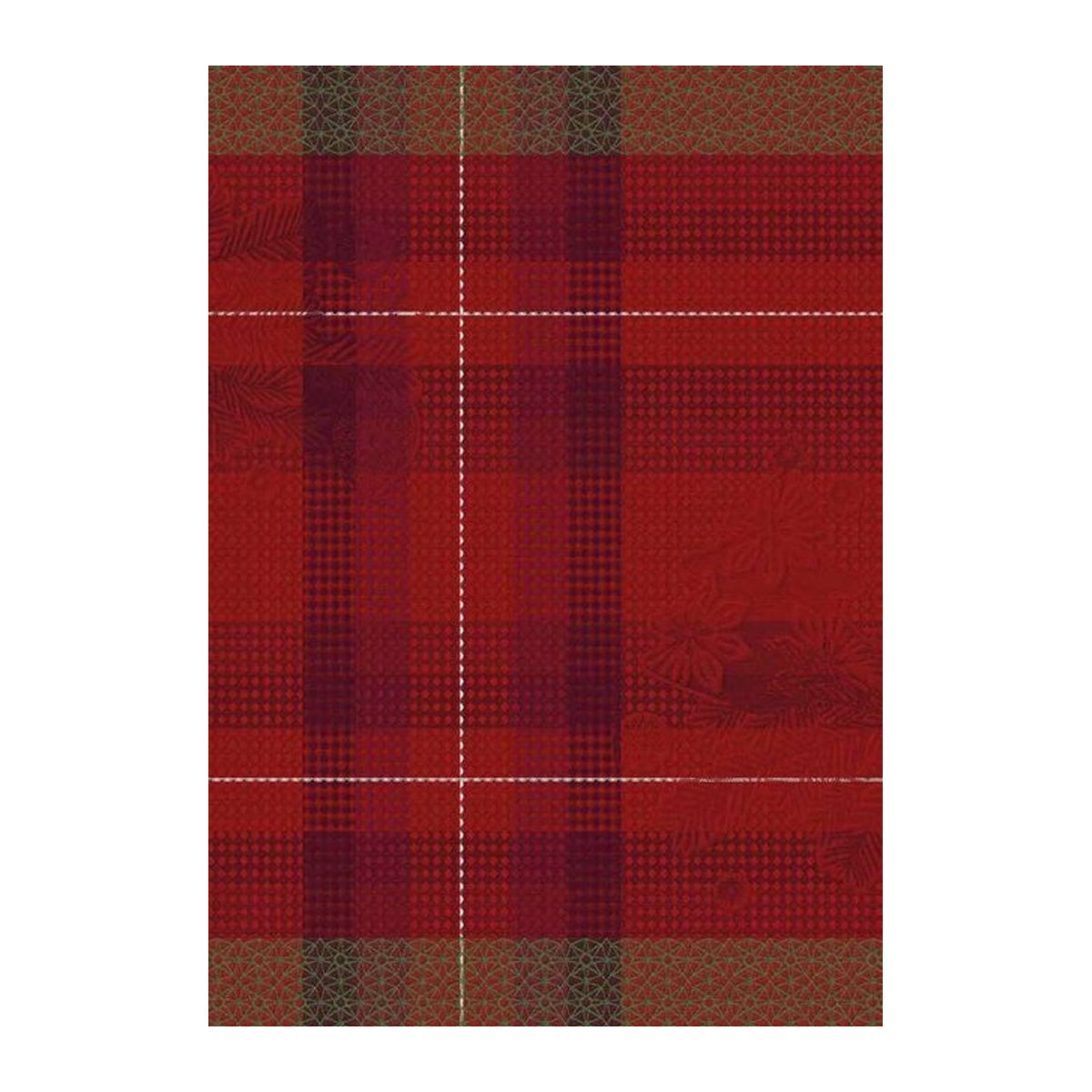 Le Jacquard Francais Geschirrtuch Hiver en Ecosse Kilt Rot aus Baumwolle B: 60 cm, H: 80 cm - Bild 1