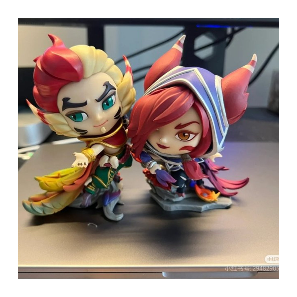 League of Legends Periphery Collection Spielfiguren Rakan und Xayah aus Kunstharz, mehrfarbig - Bild 1