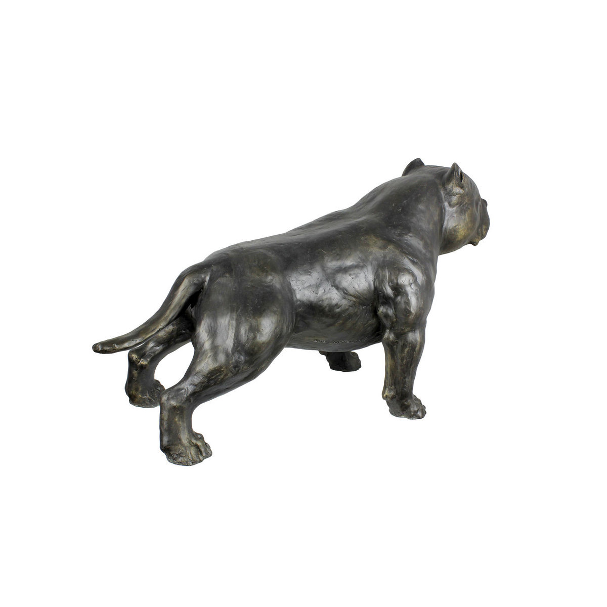 Lebensgroße American Bully Hundestatue von Art-Dog in Braun aus Kunstharz im Art-Deco-Stil - Bild 5