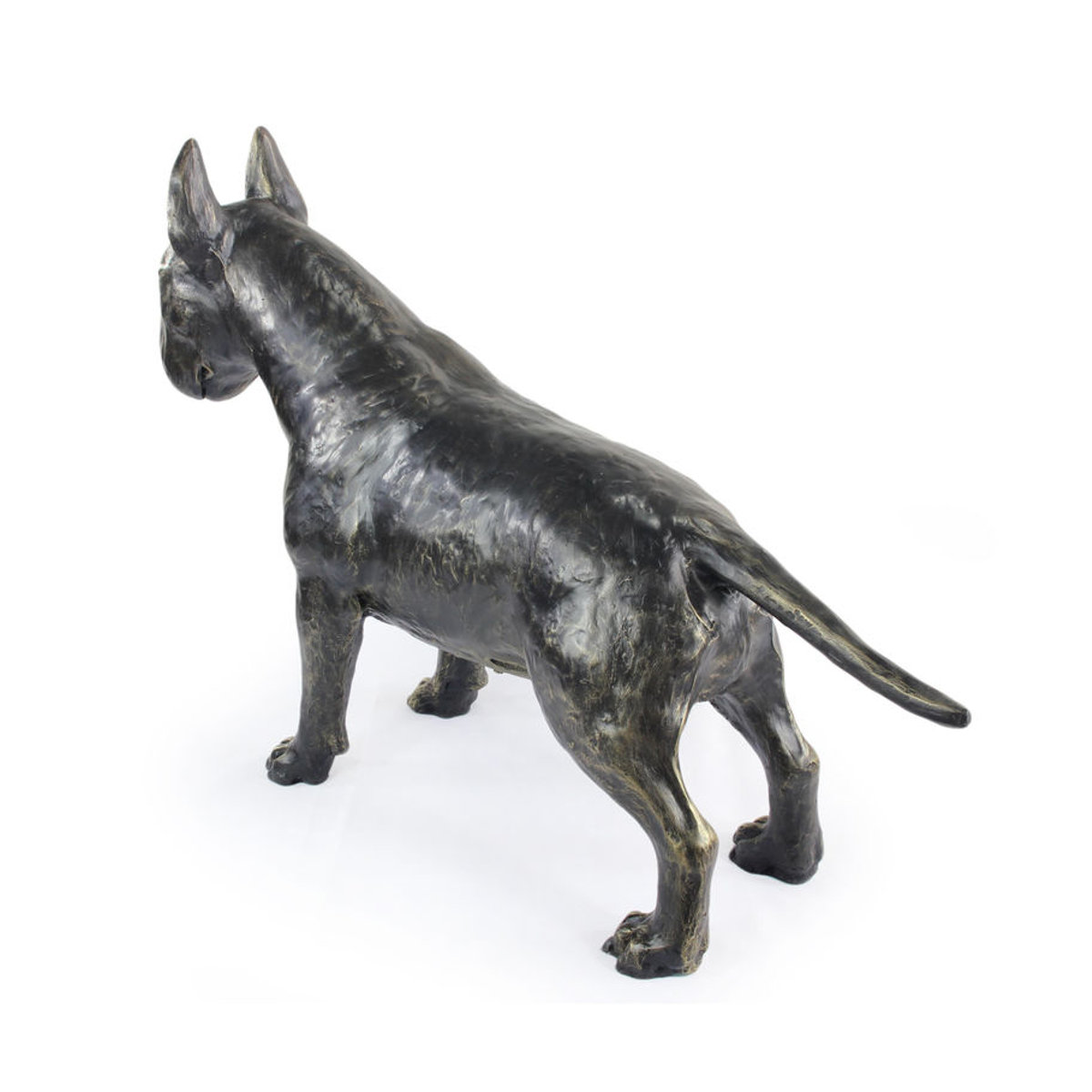 Lebensgroße Bullterrier Hundestatue von Art-Dog in Braun aus Kunstharz und Bronze - Bild 5