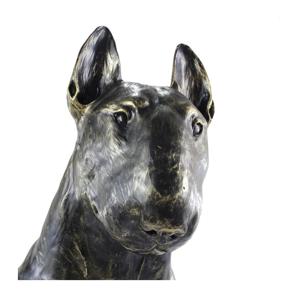 Lebensgroße Bullterrier Hundestatue von Art-Dog in Braun aus Kunstharz und Bronze - Bild 7