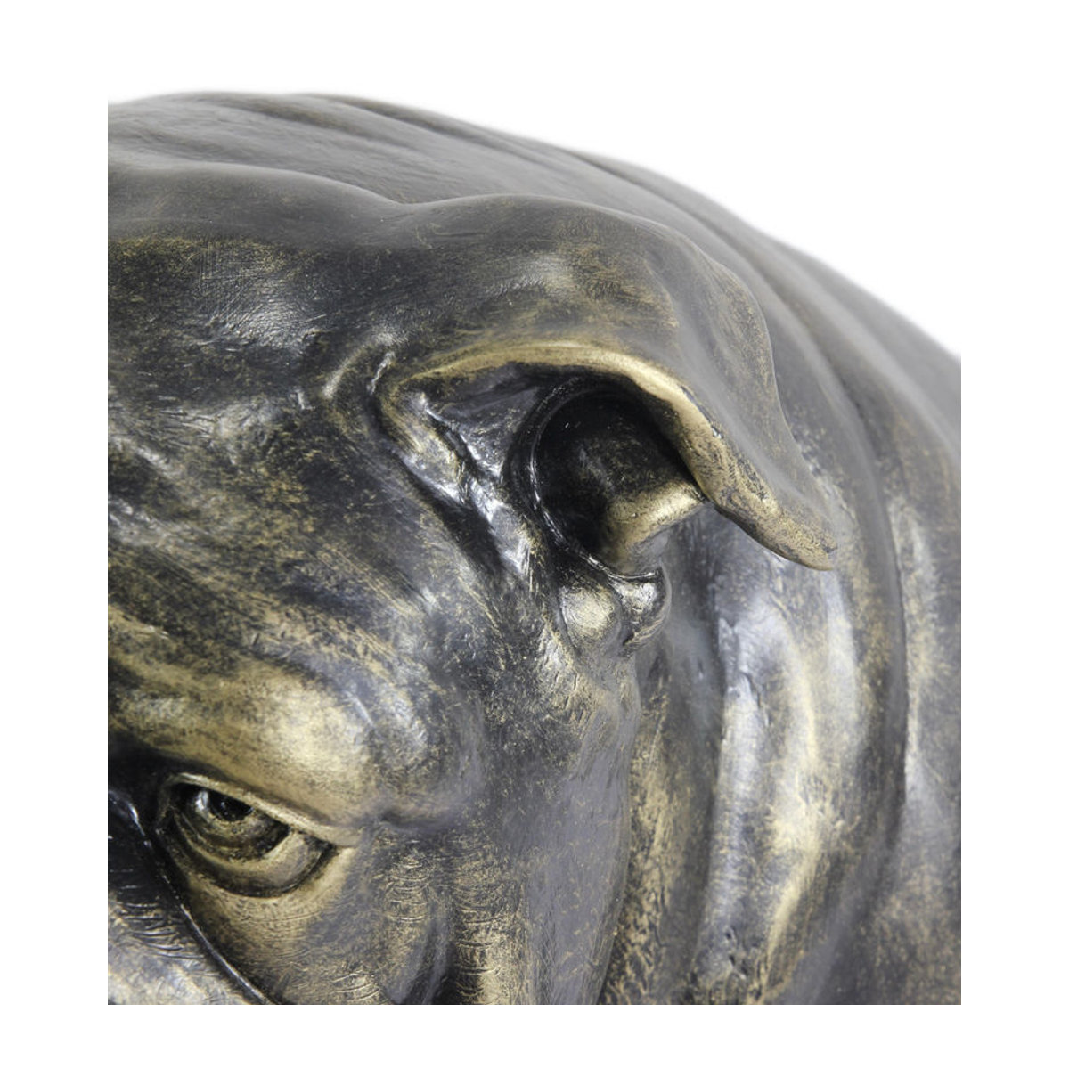 Lebensgroße Englische Bulldogge Statue von Art-Dog in Braun aus Kunstharz und Bronze für den Garten und die Dekoration - Bild 13