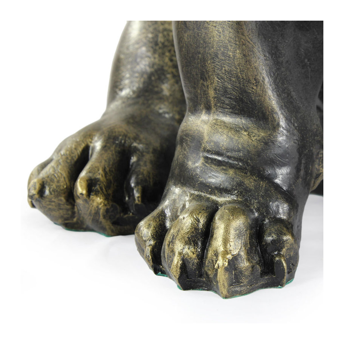 Lebensgroße Englische Bulldogge Statue von Art-Dog in Braun aus Kunstharz und Bronze für den Garten und die Dekoration - Bild 4