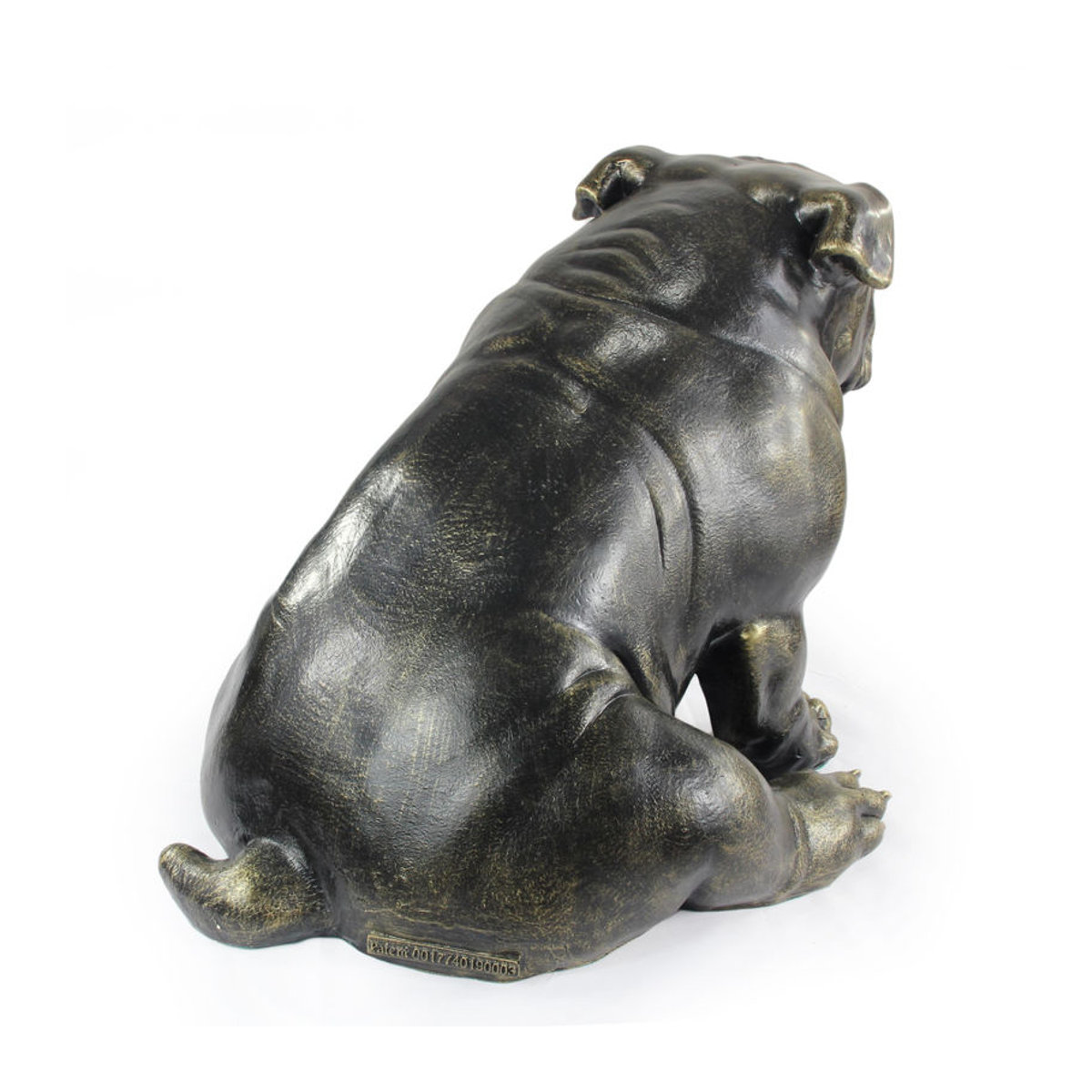 Lebensgroße Englische Bulldogge Statue von Art-Dog in Braun aus Kunstharz und Bronze für den Garten und die Dekoration - Bild 8