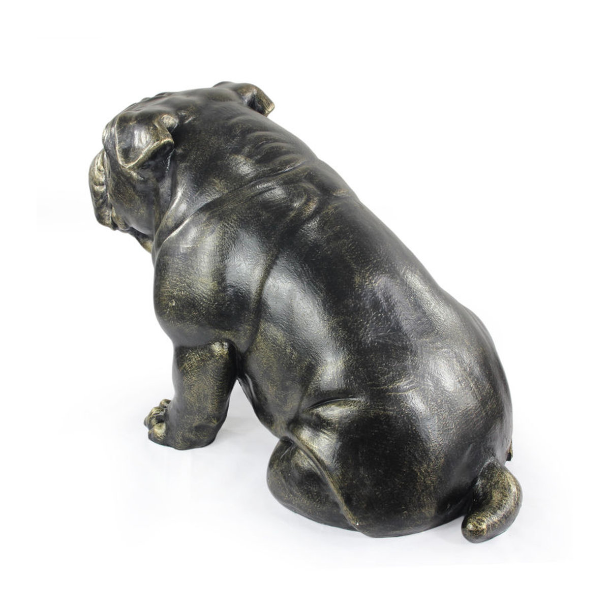 Lebensgroße Englische Bulldogge Statue von Art-Dog in Braun aus Kunstharz und Bronze für den Garten und die Dekoration - Bild 9