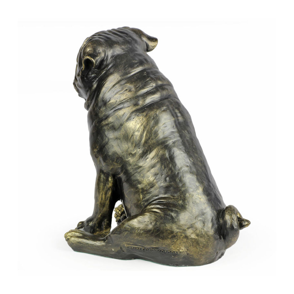 Lebensgroße Mops-Hundestatue von Art-Dog in Braun aus Kunstharz im Art Deco Stil - Bild 11