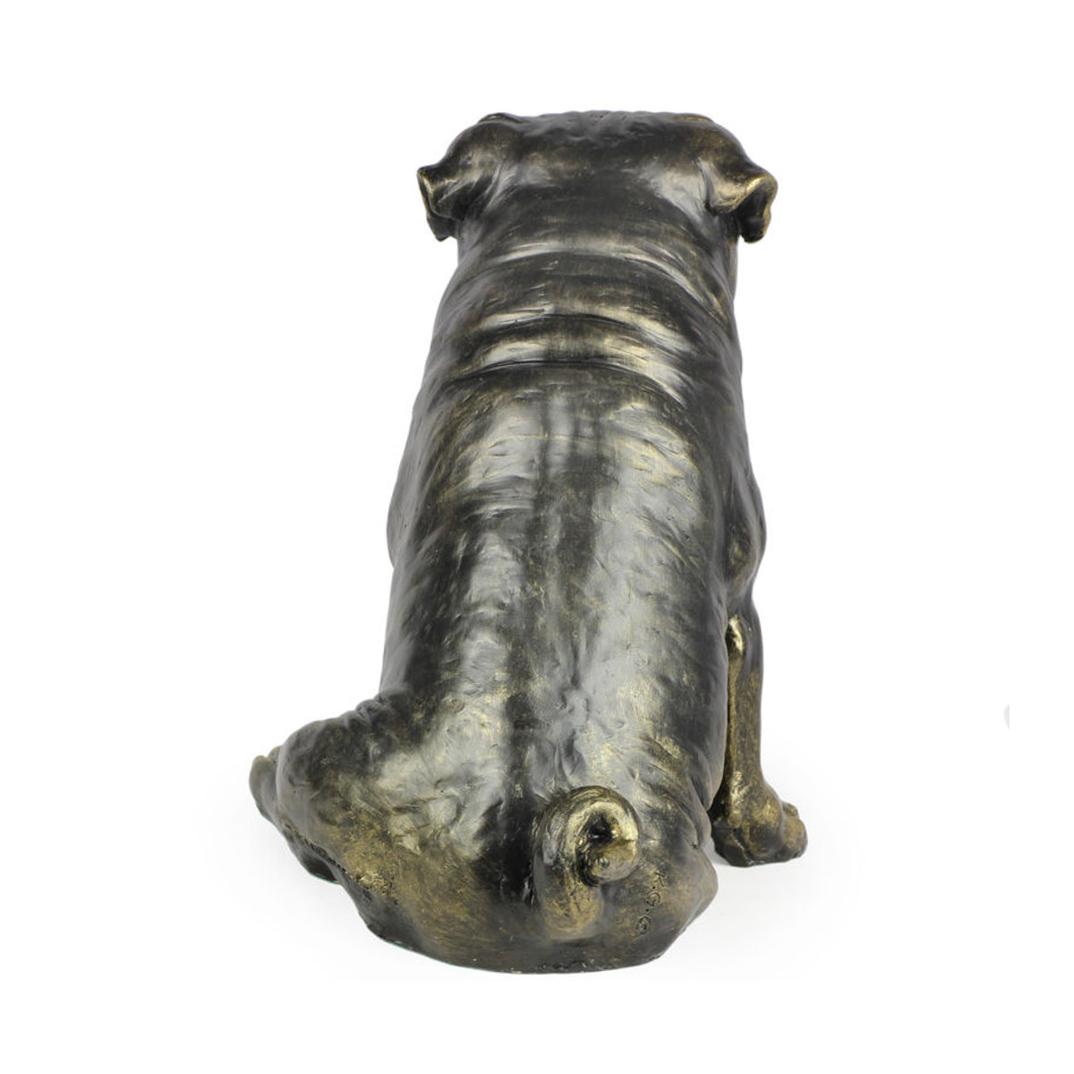 Lebensgroße Mops-Hundestatue von Art-Dog in Braun aus Kunstharz im Art Deco Stil - Bild 12
