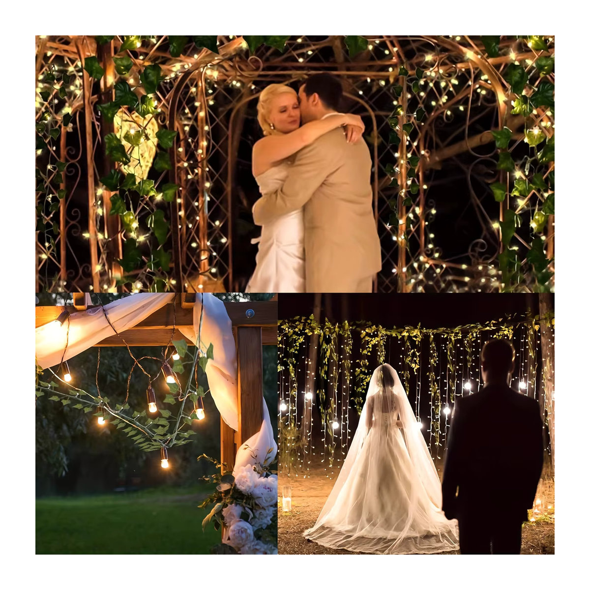 Leclstar Solar Efeu Lichterkette mit LED und 8 Modi in Grün für Garten, Hochzeit und Weihnachtsdekoration - Bild 6