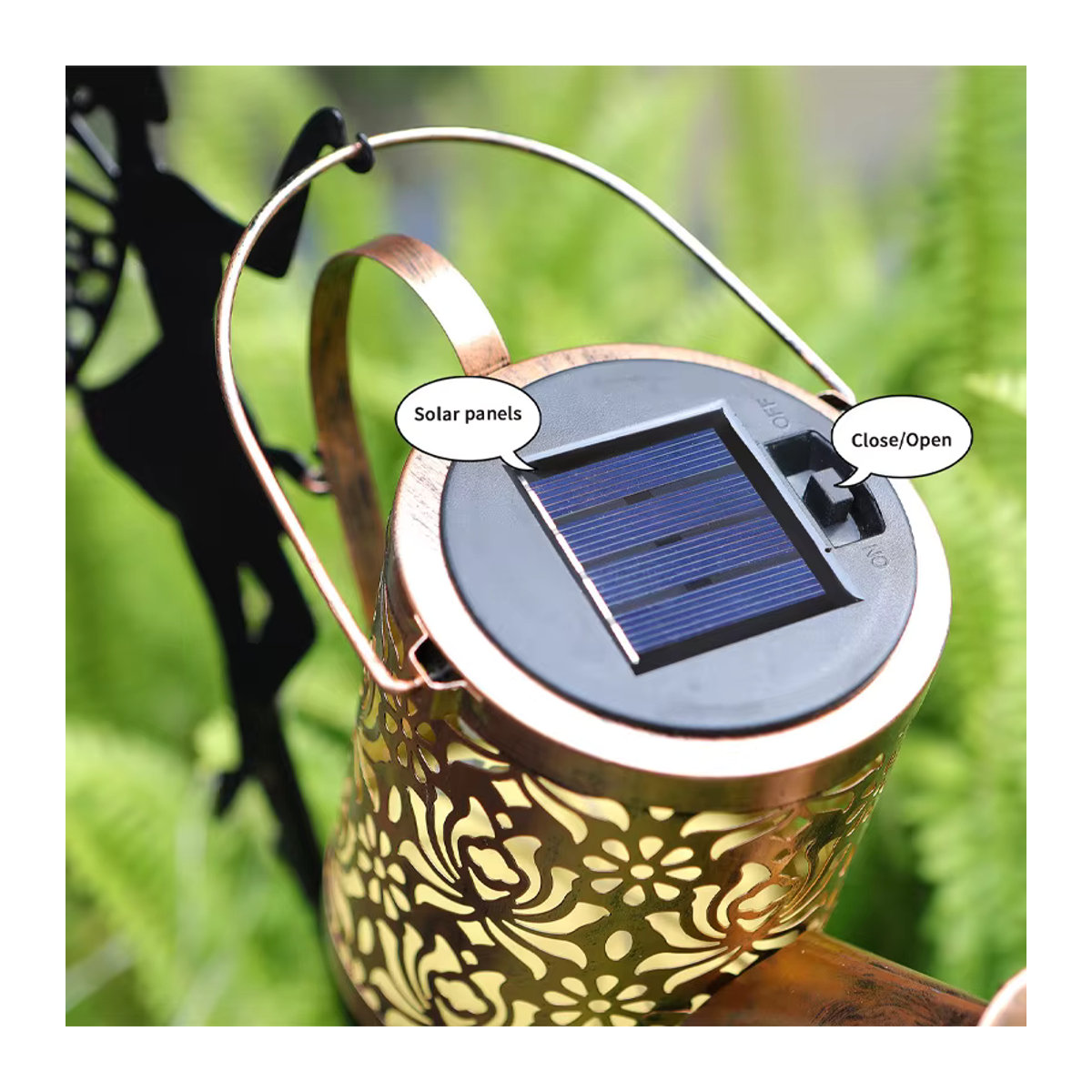 Leclstar Solarleuchte in Form einer Gießkanne, warmweiß, wasserdichte Gartenbeleuchtung für Terrasse und Außenbereich in Weiß oder Schwarz - Bild 3