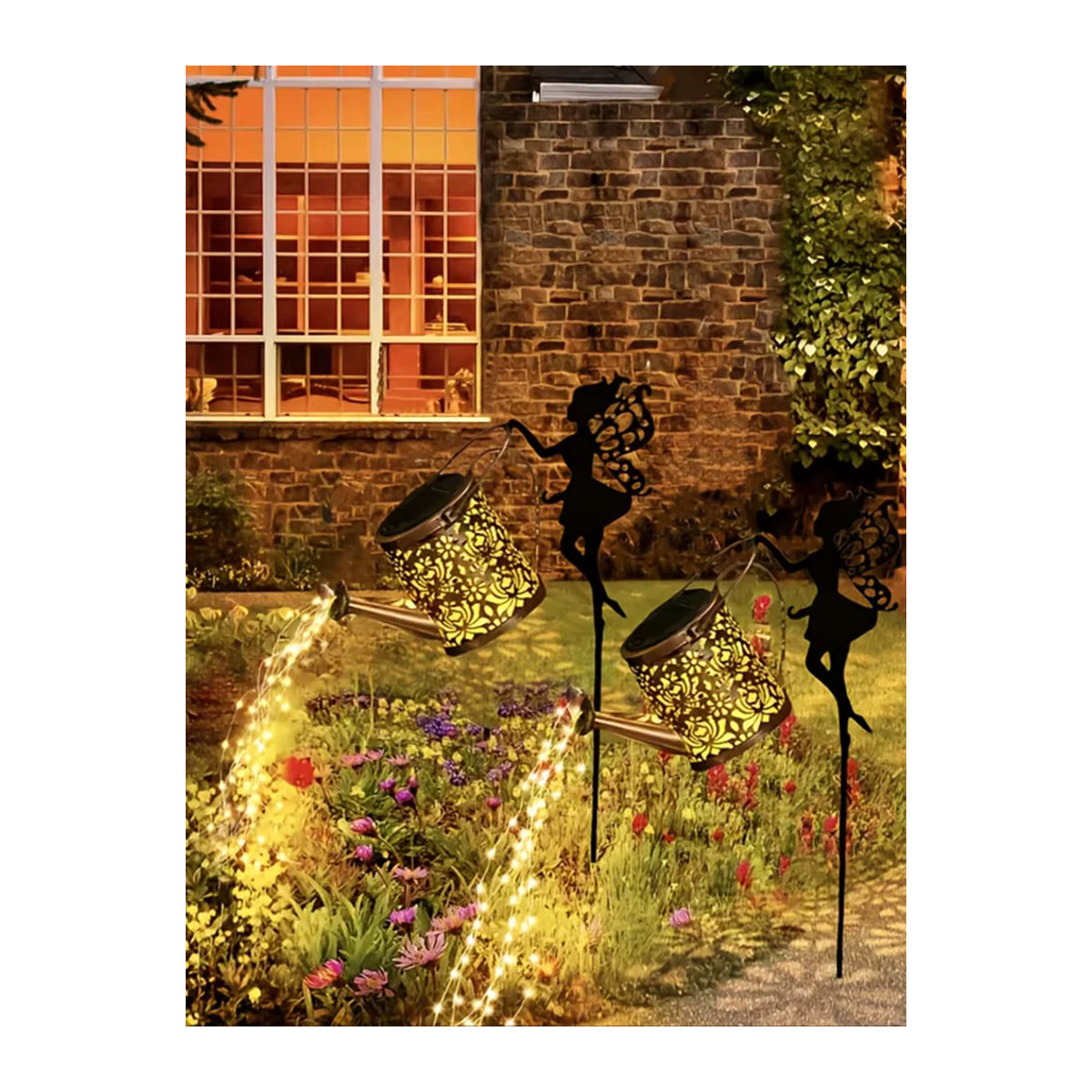 Leclstar Solarleuchte in Form einer Gießkanne, warmweiß, wasserdichte Gartenbeleuchtung für Terrasse und Außenbereich in Weiß oder Schwarz - Bild 7