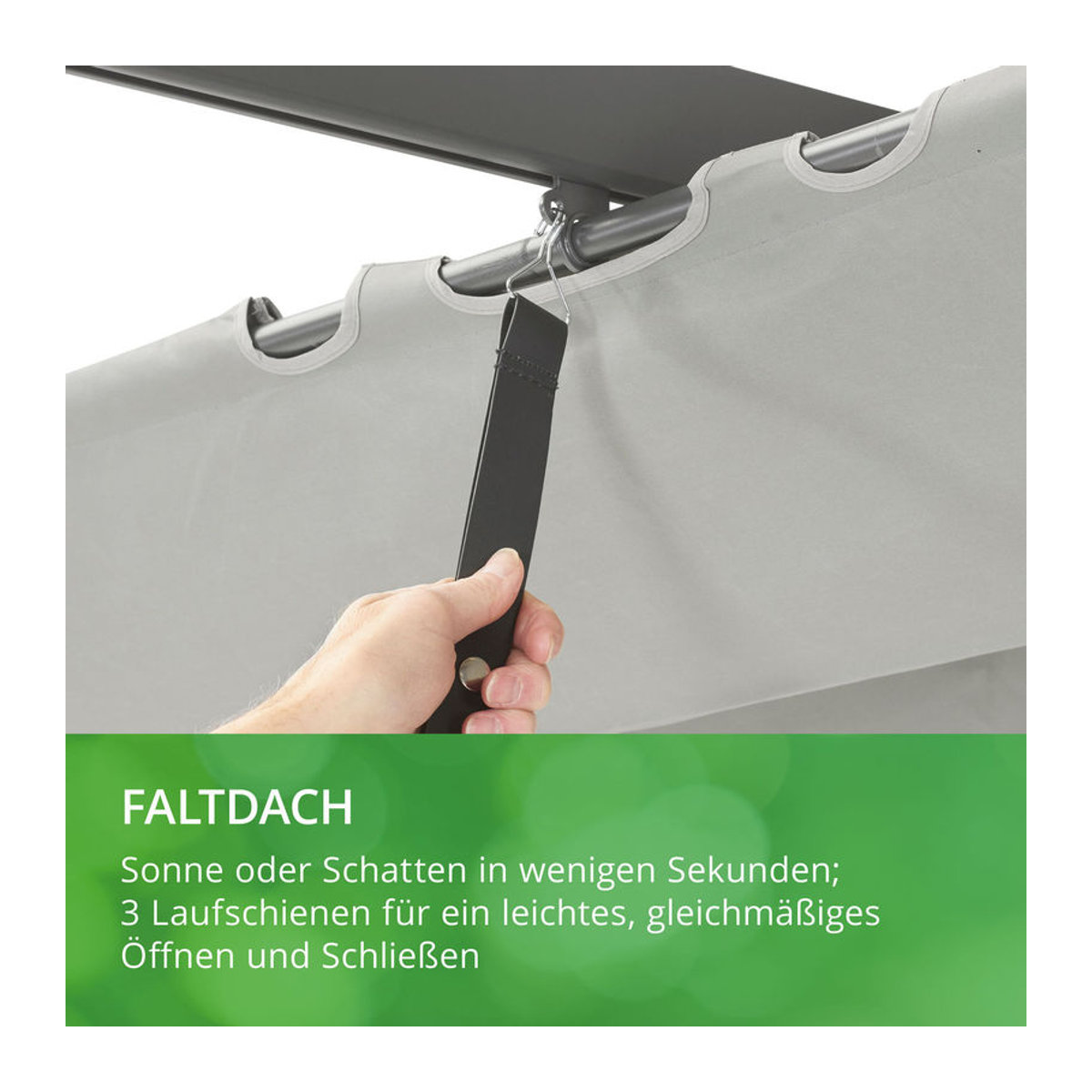 Leco Dachtextil inklusive Schutzdach für Pergola in Lichtgrau - Bild 2