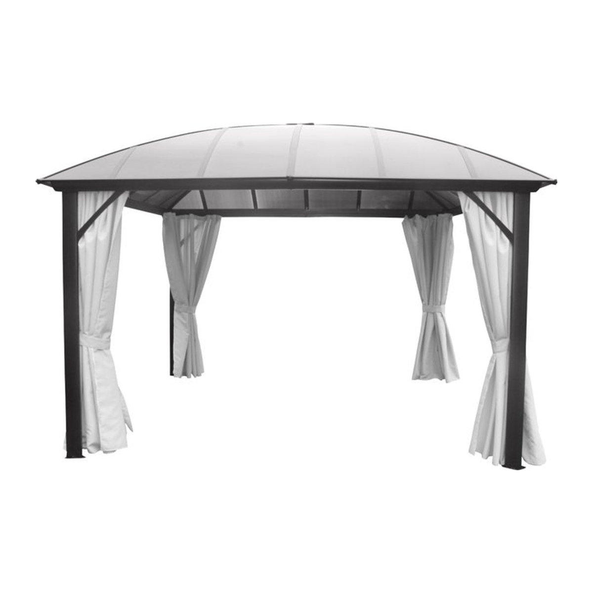 LECO Hardtop-Gartenpavillon mit Kuppeldach in Anthrazit-Grau, B/T/H: 365 x 365 x 270 cm - Bild 1