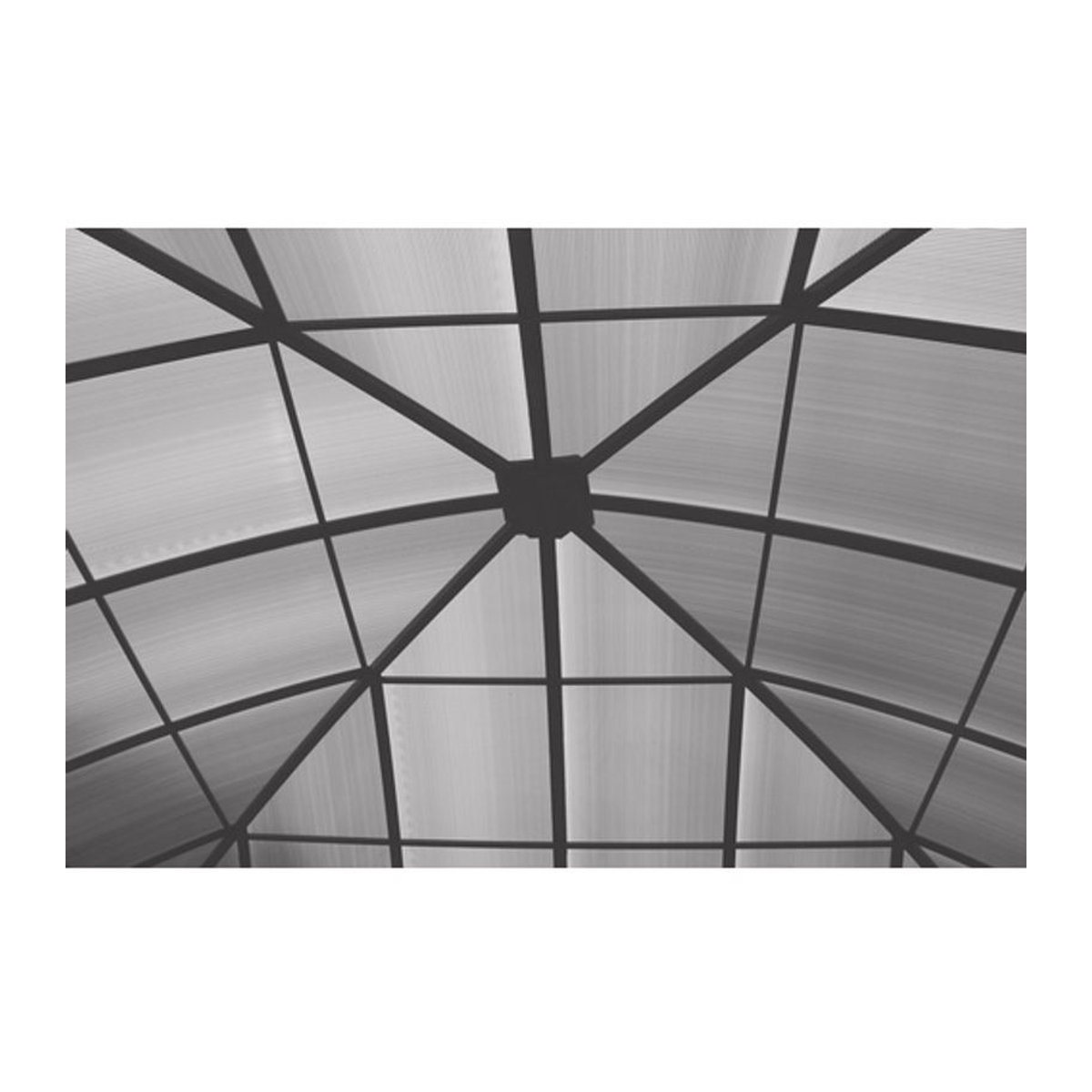 LECO Hardtop-Gartenpavillon mit Kuppeldach in Anthrazit-Grau, B/T/H: 365 x 365 x 270 cm - Bild 2