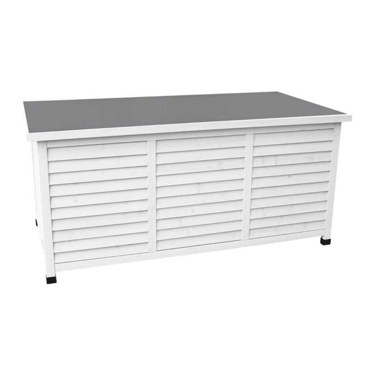 Leco Kissenbox Vintage in Weiß aus Holz und Metall, B/H/T: 132 x 61 x 66 cm - Bild 1