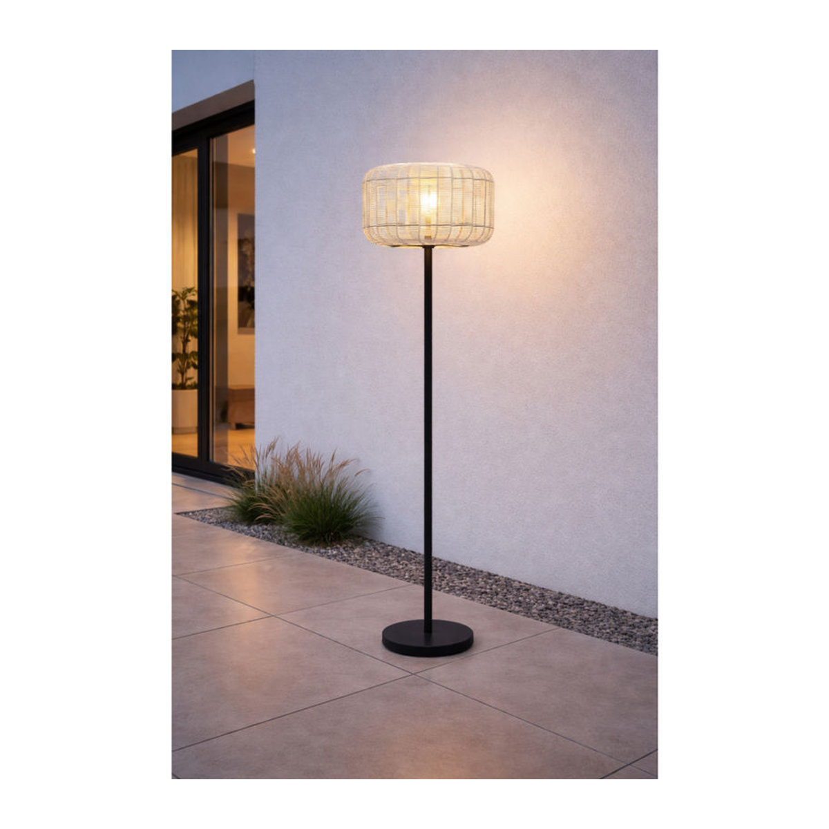 Leco Solar-Stehlampe BELLA LED Warmweiß Anthrazit Modern IP65 aus Aluminium und Stahl - Bild 3