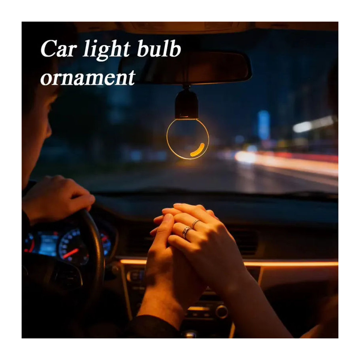 LED Auto-Innenraum-Pendelleuchte in Schwarz mit einstellbarer Ambientebeleuchtung und Warm- und Kaltmodus aus Acryl - Bild 2