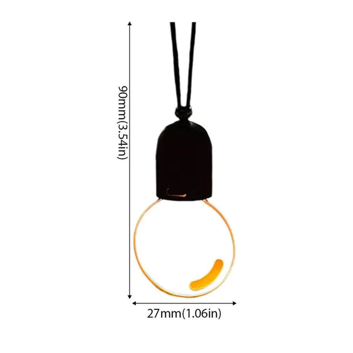 LED Auto-Innenraum-Pendelleuchte in Schwarz mit einstellbarer Ambientebeleuchtung und Warm- und Kaltmodus aus Acryl - Bild 3