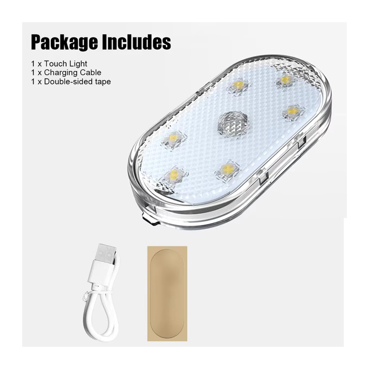 LED Auto-Leseleuchte mit Touch-Sensor und USB-Ladefunktion als multifunktionale Notfall- und Ambientebeleuchtung für dein Fahrzeug - Bild 5