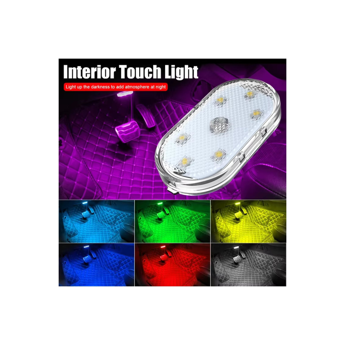 LED Auto-Leseleuchte mit Touch-Sensor und USB-Ladefunktion als multifunktionale Notfall- und Ambientebeleuchtung für dein Fahrzeug - Bild 6