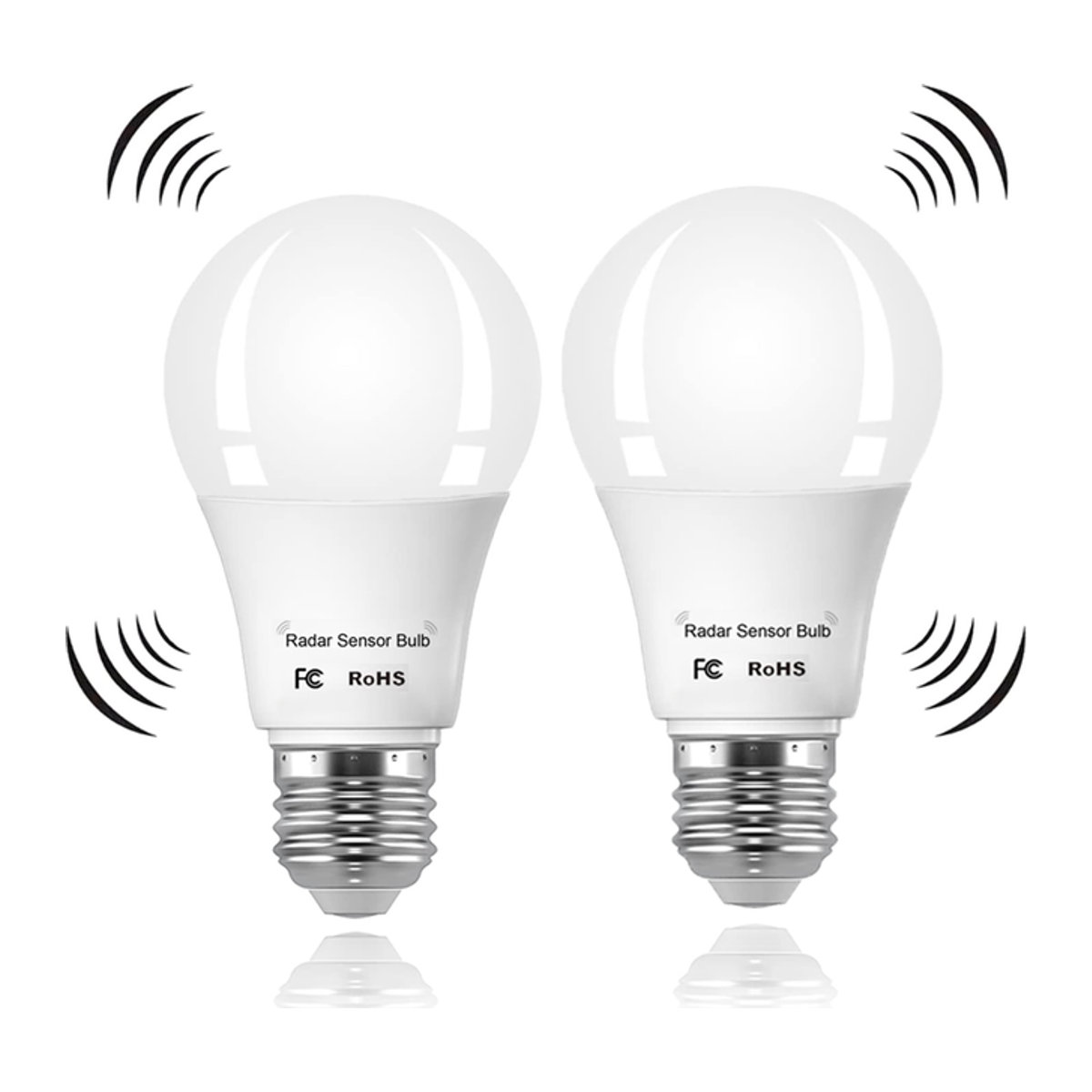 LED Bewegungsmelder Glühbirne mit Radar-Sensor für Außen und Innen, Warmweiß, Minimalistisches Design - Bild 1