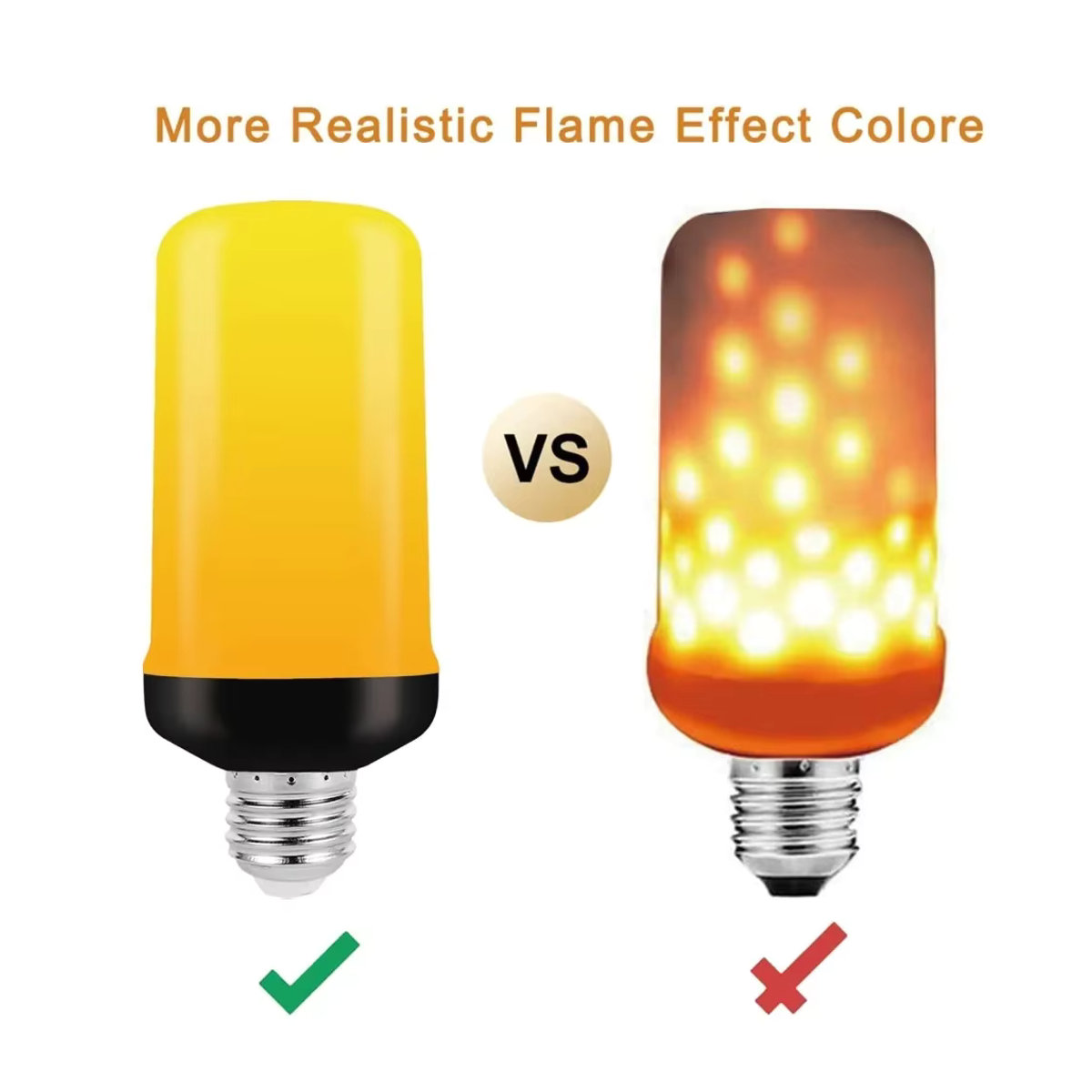LED-Flammen-Glühbirne mit 4 Modi für realistischen Feuer-Effekt in Orange, klassisches Design für Party und Gartendekoration - Bild 5