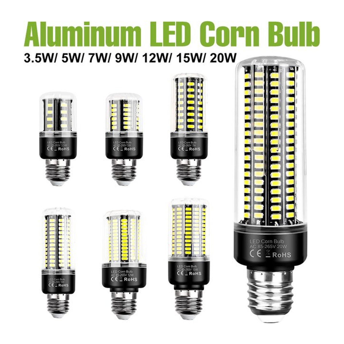 LED-Glühbirne für E27 E14 B22 Deckenleuchten mit 5736 SMD Chips, flimmerfrei, wählbar in Kaltweiß oder Warmweiß - Bild 1